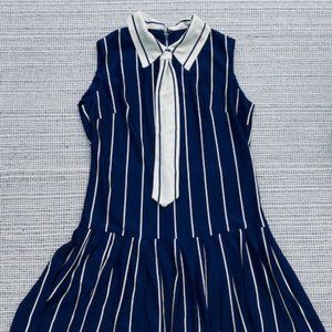 1960s Pinstripe Mini Dress